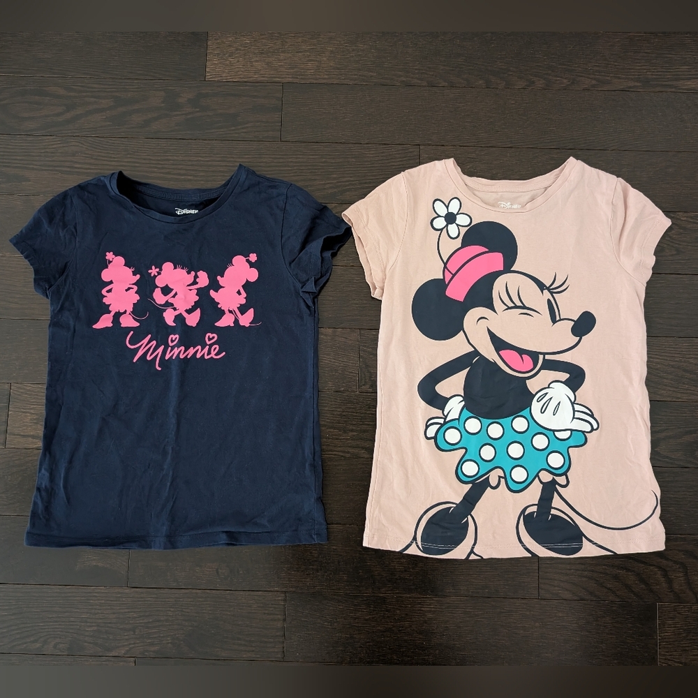 sz:10 LIKE NEW Minnie Mouse girls T-shirts (Set of 2), Disney Amazon Essentials